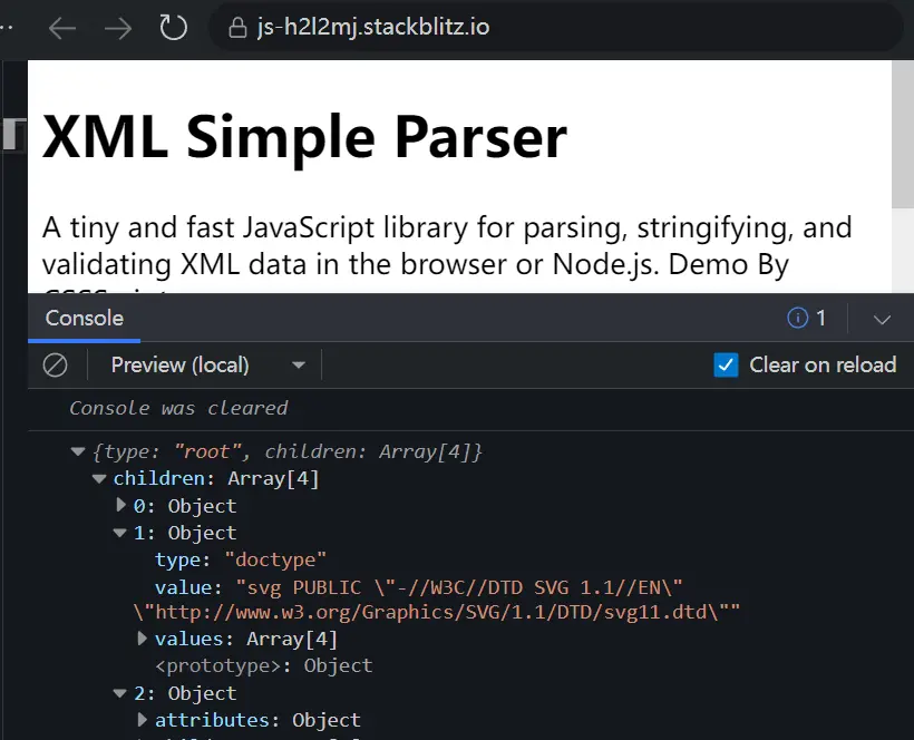 XML Simple Parser